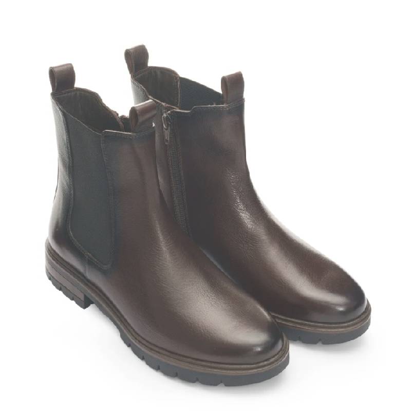 Ara cambridge brown elastic sided womens boot