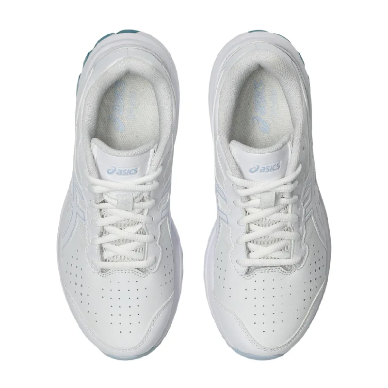 asics gt-1000le 2 womens white lace up leather runner