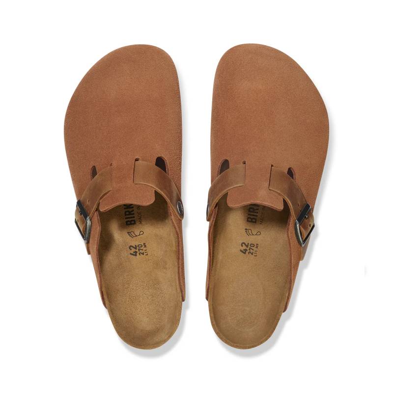 Birkenstock Boston Cognac suede
