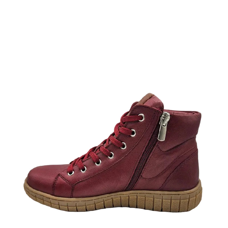 Cabello reagan red lace up womens boot