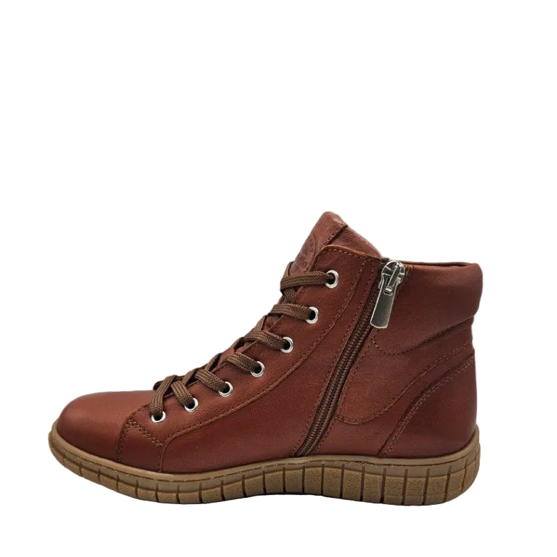 Cabello reagan tan lace up womens boot