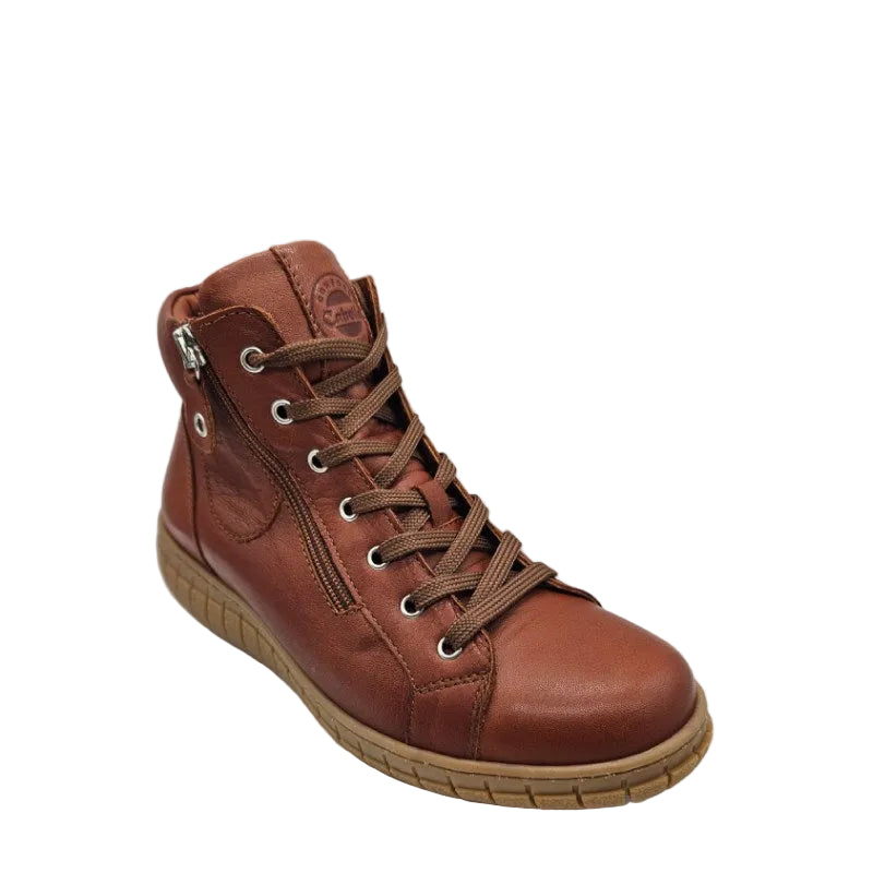 Cabello reagan tan lace up womens boot