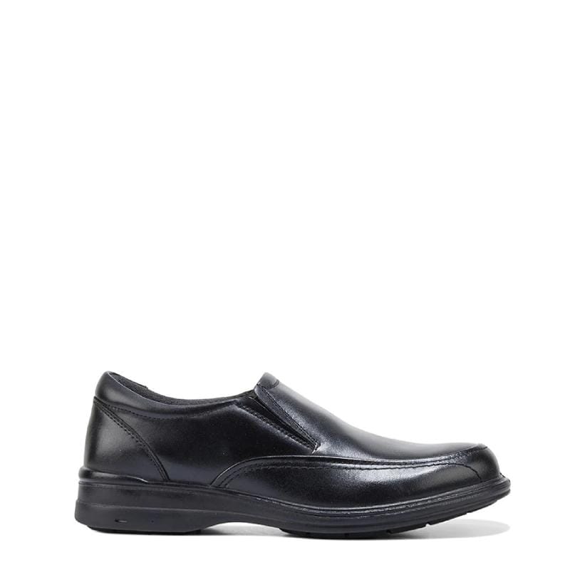 Hush puppies transit black mens slip on