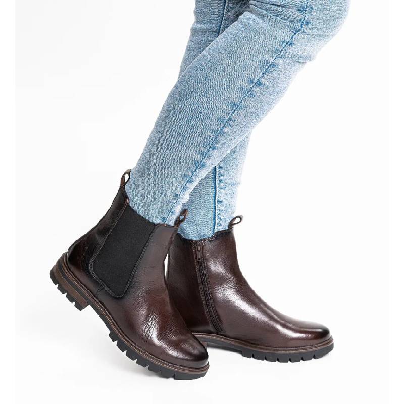 Ara cambridge brown elastic sided womens boot