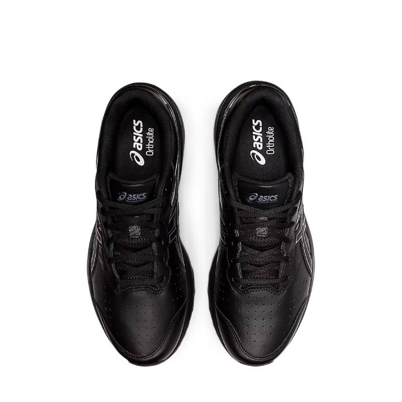 asics gt-1000le 2 womens black leather lace up sneaker
