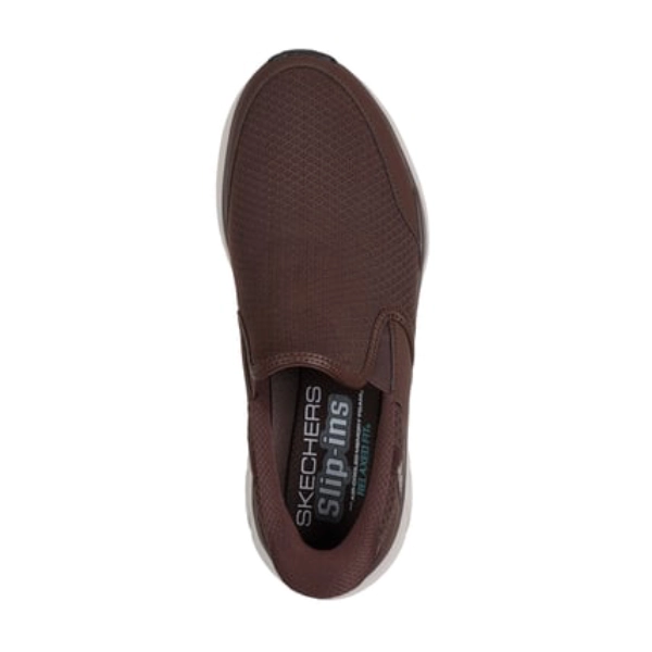 Skechers stoaver brown mens slip in sneaker