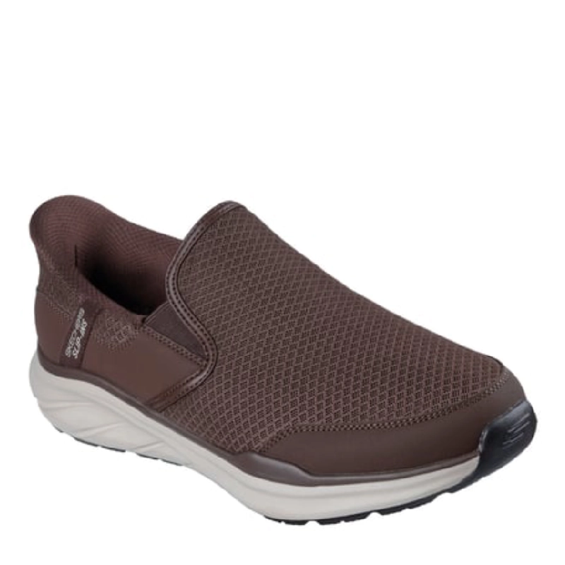 Skechers stoaver brown mens slip in sneaker