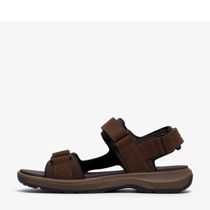 clarks guideview brown mens sandal