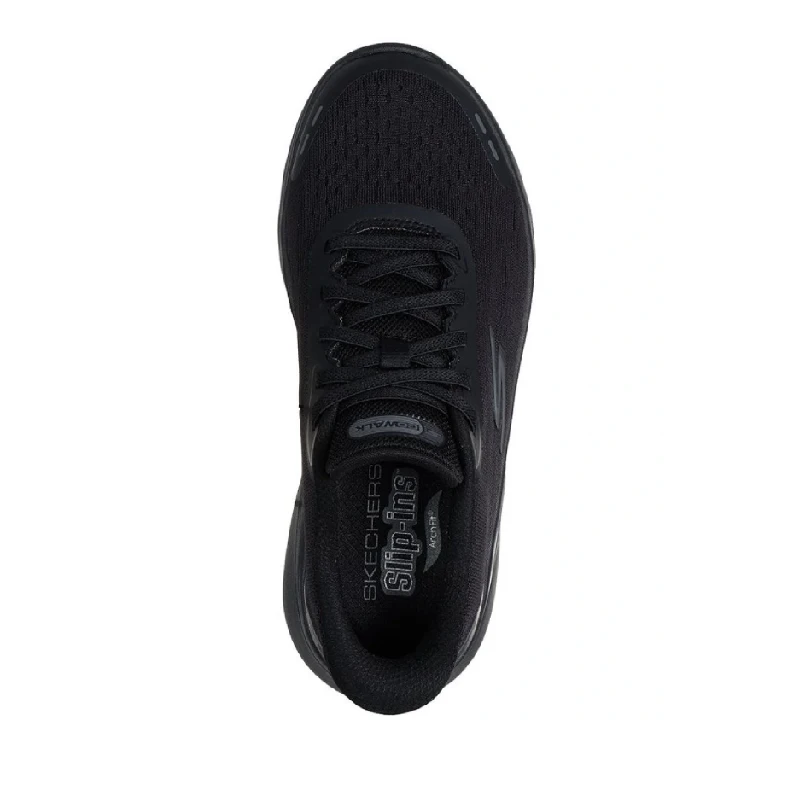 skechers archfit fit n go black womens slip on