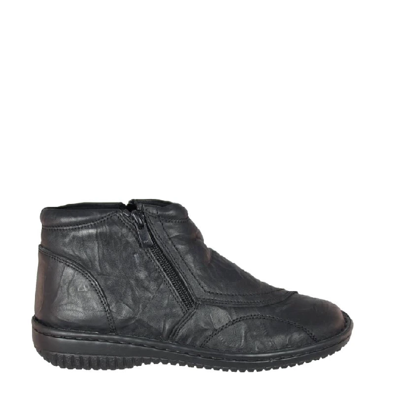 Cabello 5250 blacj womens double zip boot
