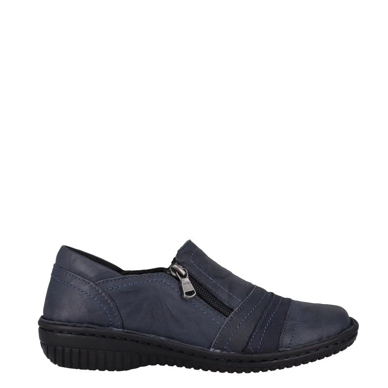 Cabello 5849 Navy womens zip up shoe