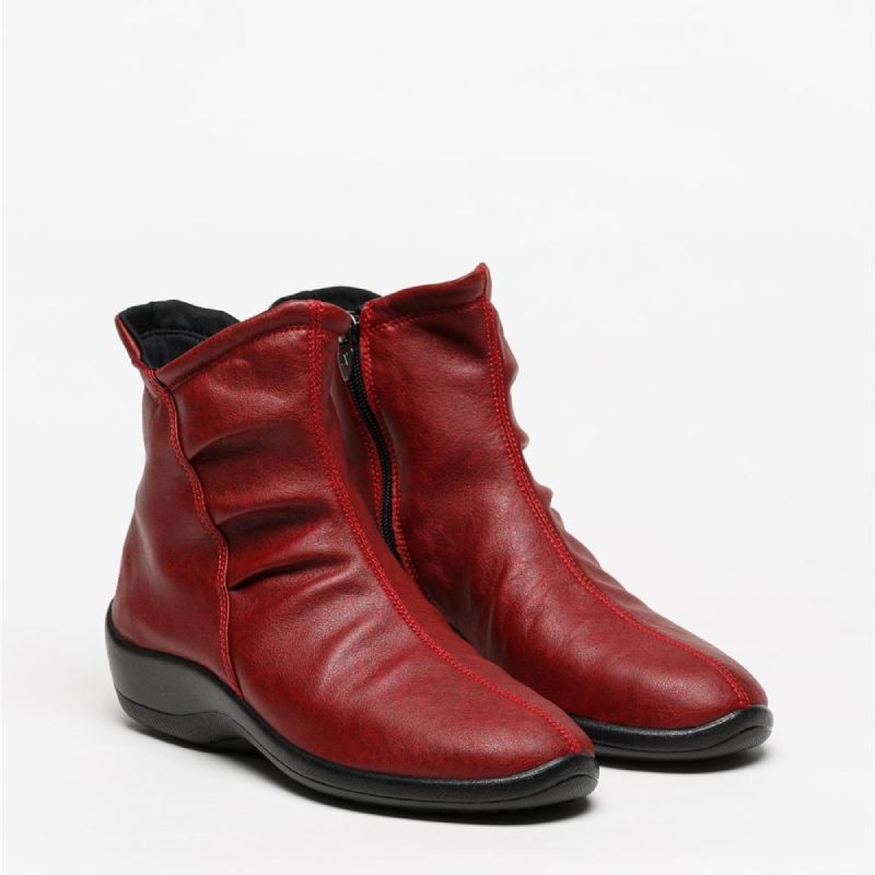 Arcopedico paluma cherry red womens boot
