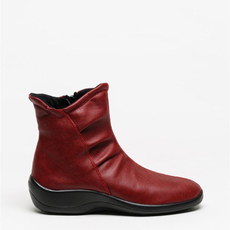 Arcopedico paluma cherry red womens boot