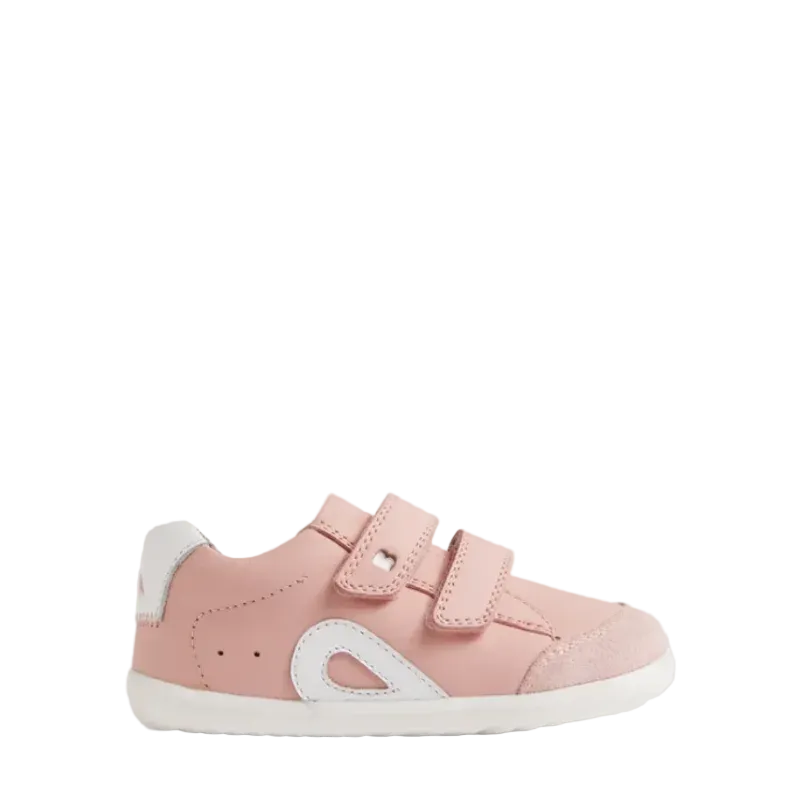 bobux blaze pink kids leather sneakers