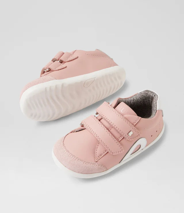 bobux blaze pink kids leather sneakers