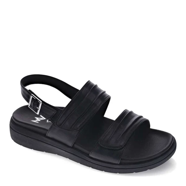 mia vita bloom black womens comfort sandal