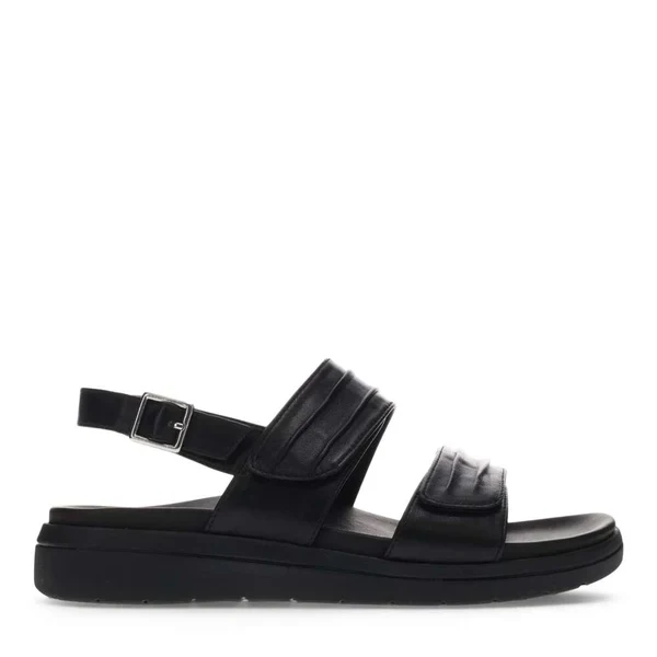 mia vita bloom black womens comfort sandal