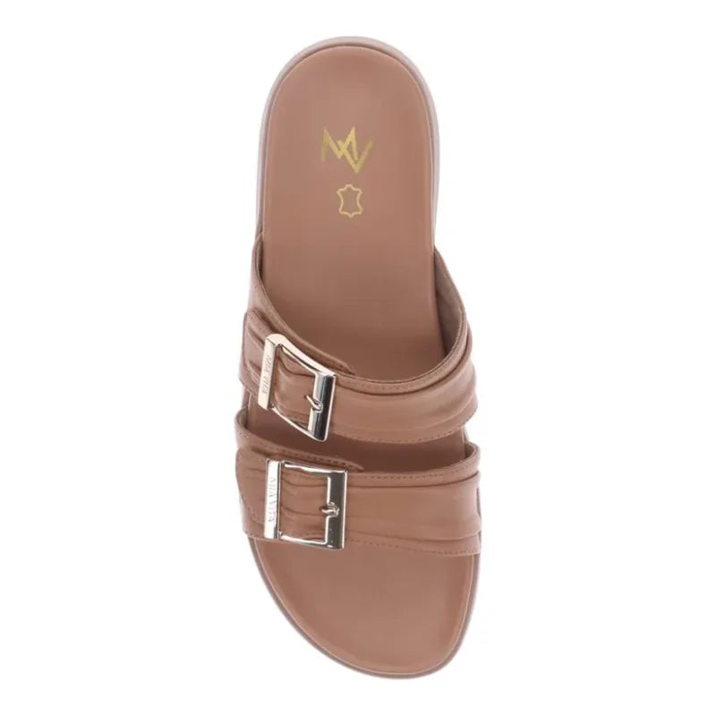 mia vita bowie fawn womens slide