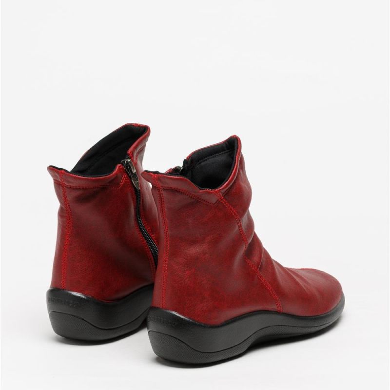 Arcopedico paluma cherry red womens boot