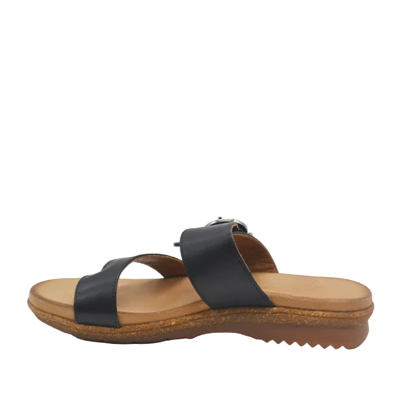 Cabello archy black womens leather slide