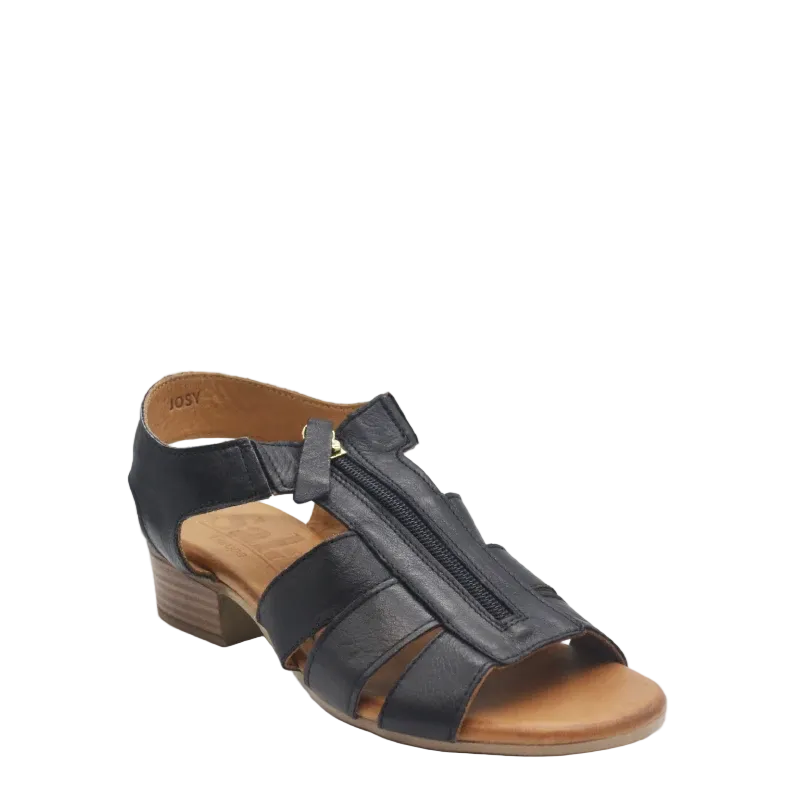 Sala josy black womens sandal on a small heel