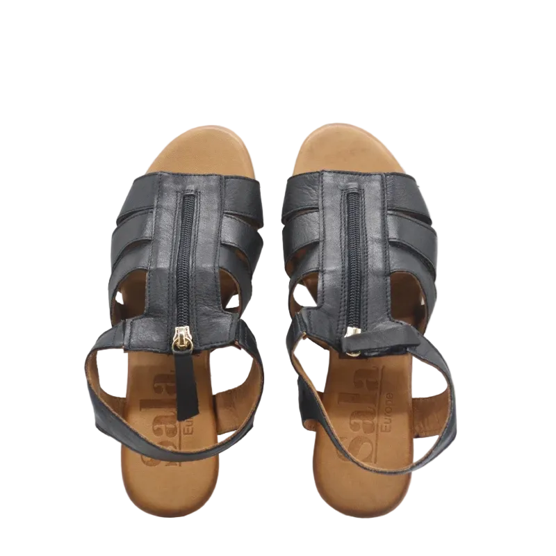 Sala josy black womens sandal on a small heel