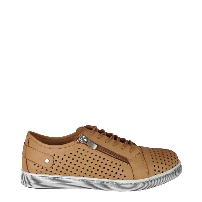 Cabello EG17 tan womens lace up