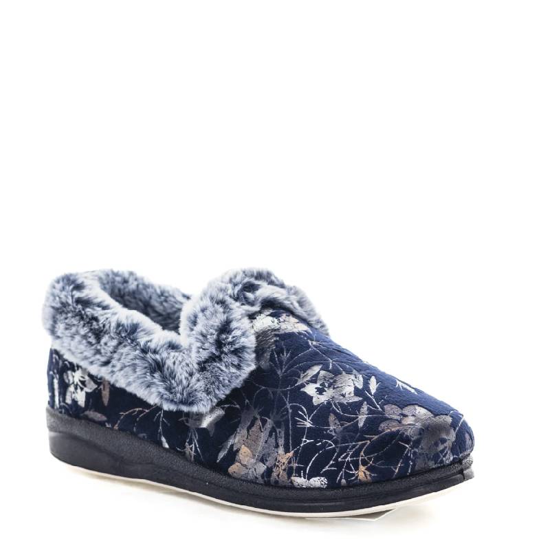 Panda emille navy print womens slipper