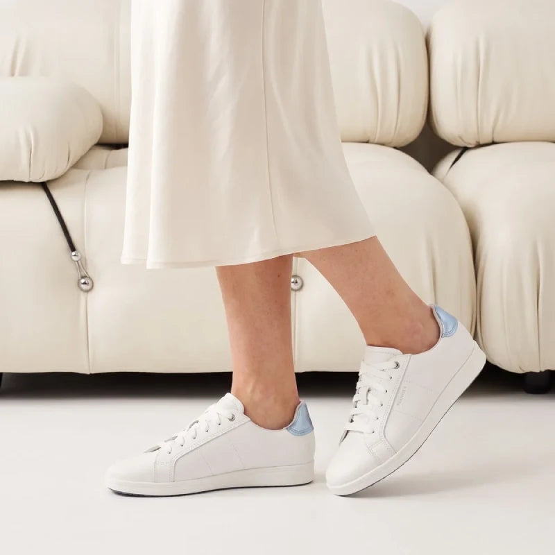 frankie 4 jackie white/blue womens lace sneaker