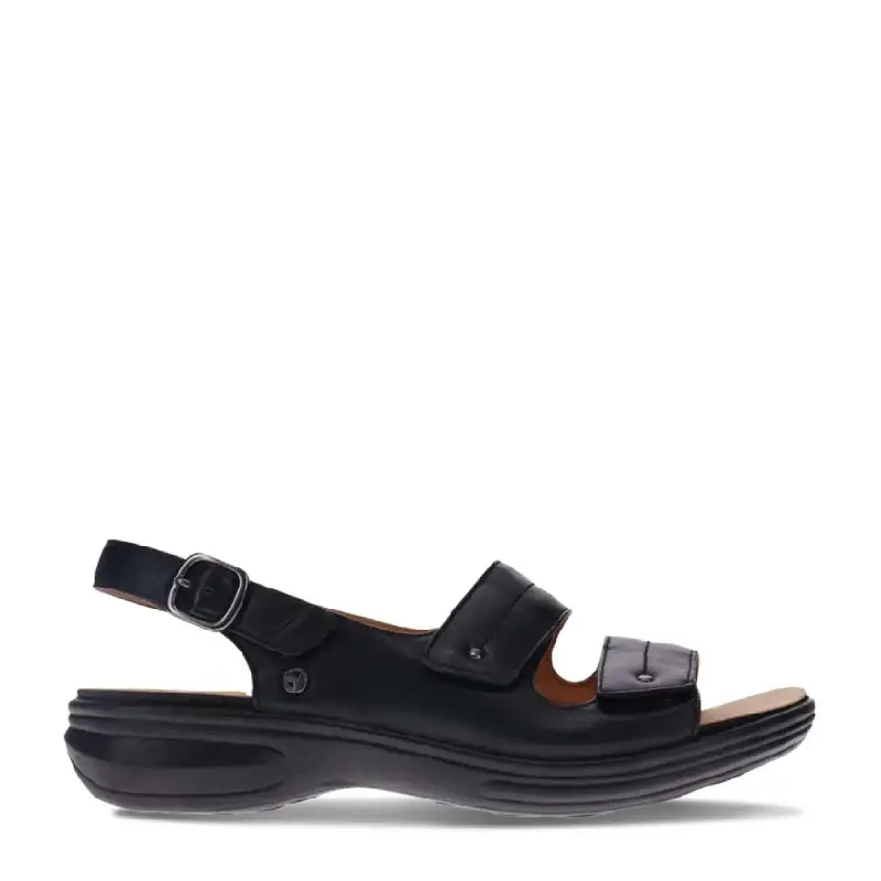 revere manilla black womens adjustable sandal