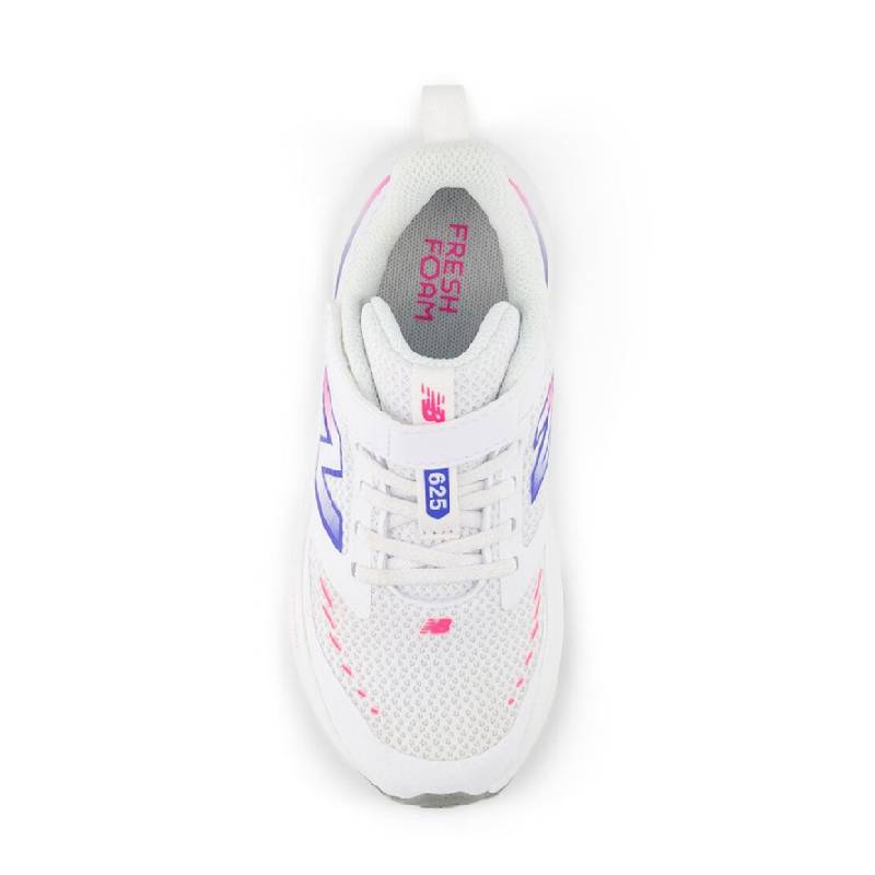 new balance 625 white velcro kids runner