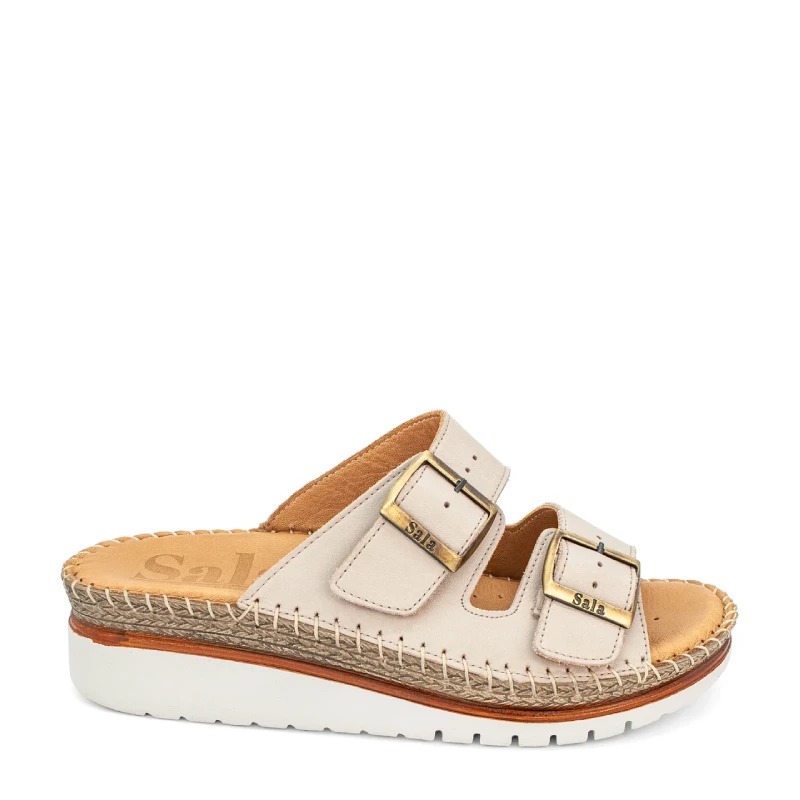 sala oasis silver grey womens slide