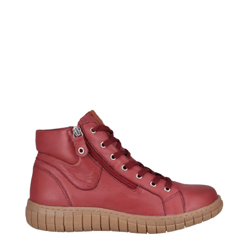 Cabello reagan red womens lace up boot