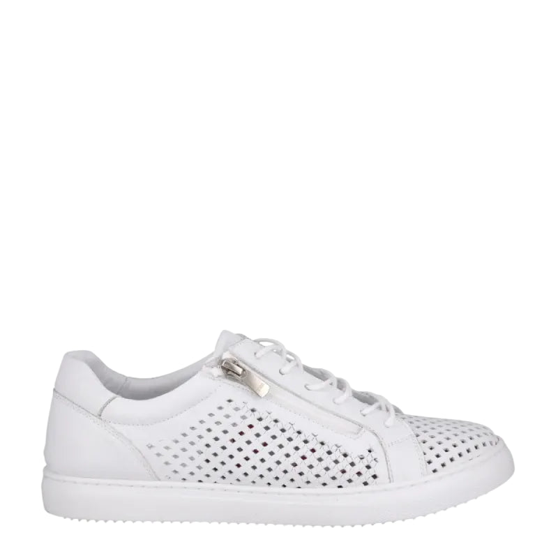 Cabello upshot white lace up leather shoe