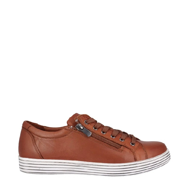 Cabello Unity tan womens lace up