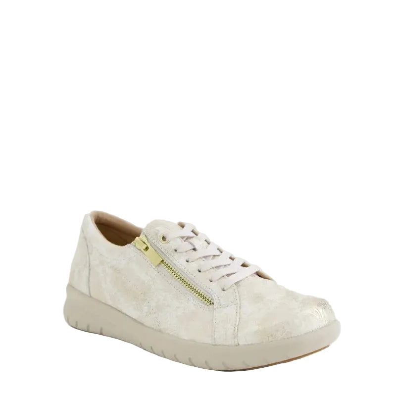Ziera solar ivory fireworks laceup with side zip