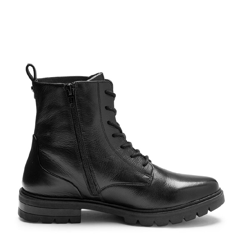 Ara cambridge black lace up womens boot