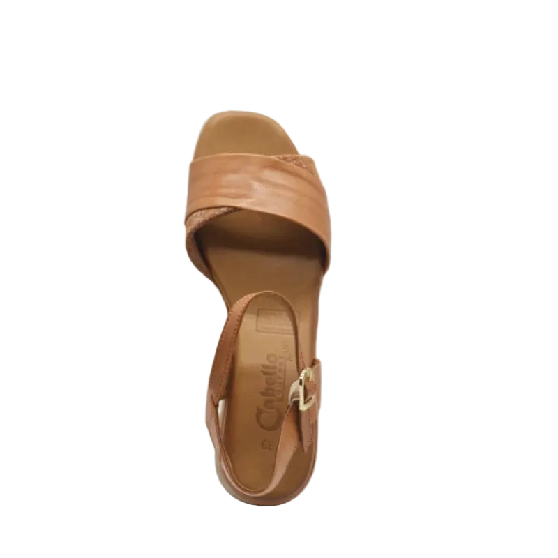 cabello aven tan womens leather sandal
