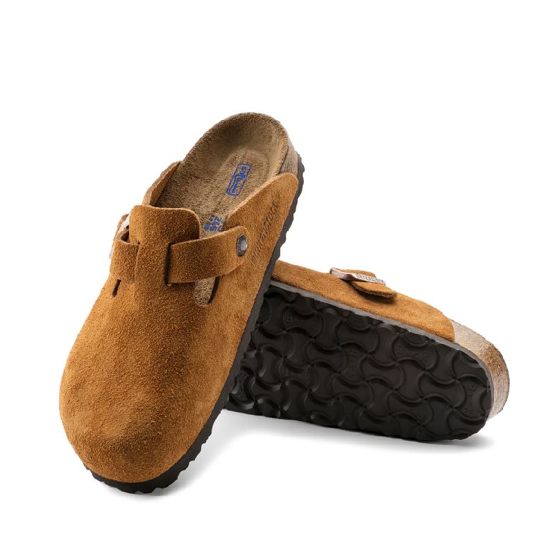 Birkenstock boston soft foot bed mink unisex slide