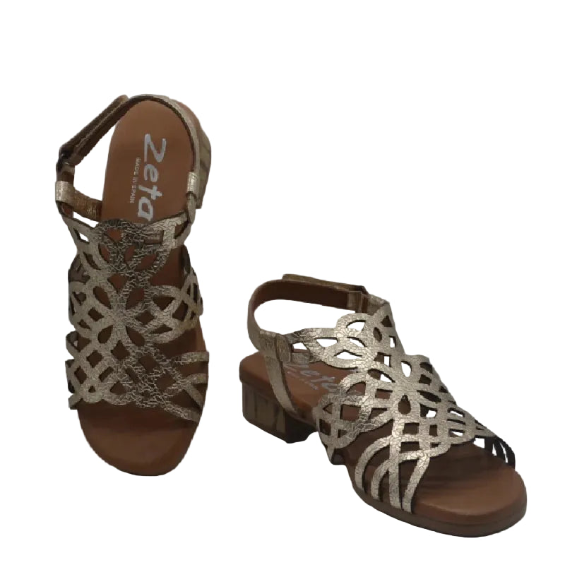 Zeta hilite champagne spanish womens sandal
