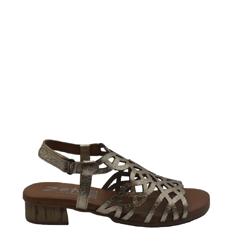 Zeta hilite champagne spanish womens sandal