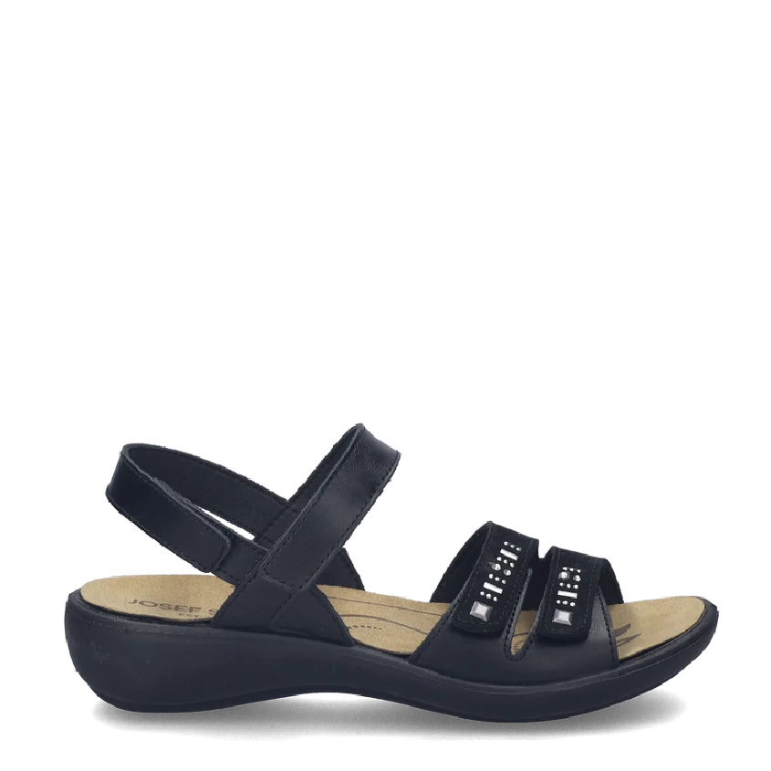josef seibel ibiza 86 black womens adjustable sandal