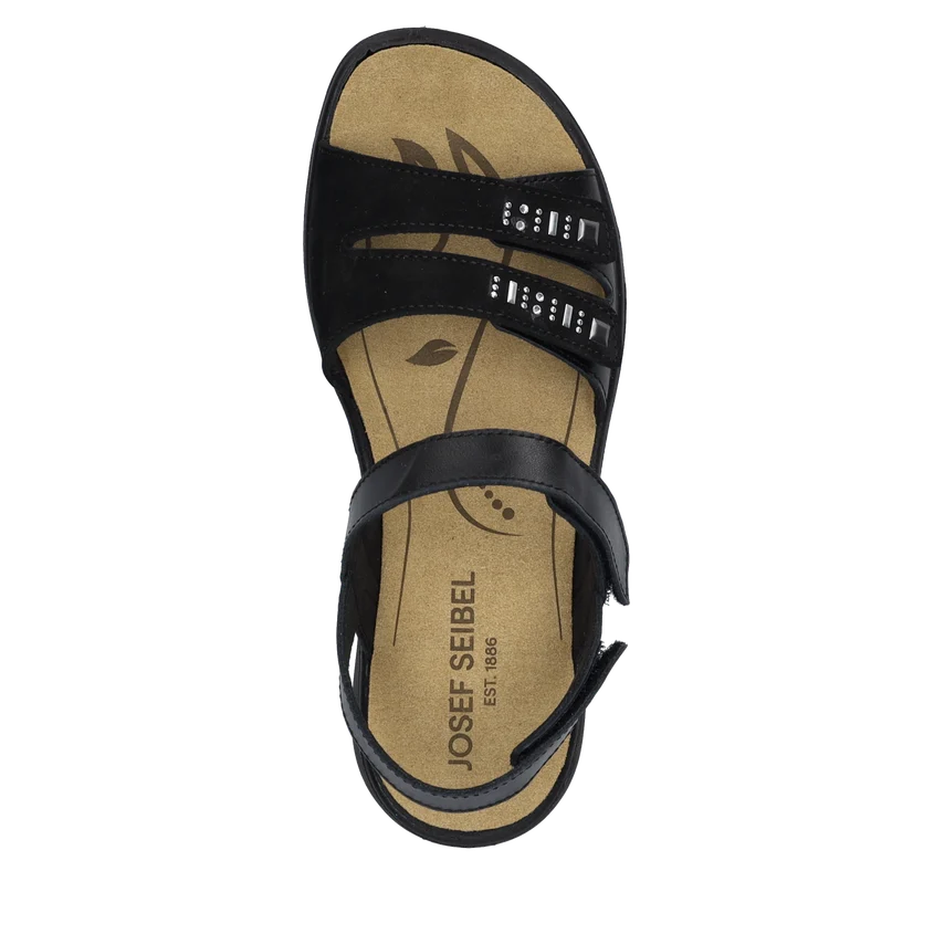 josef seibel ibiza 86 black womens adjustable sandal