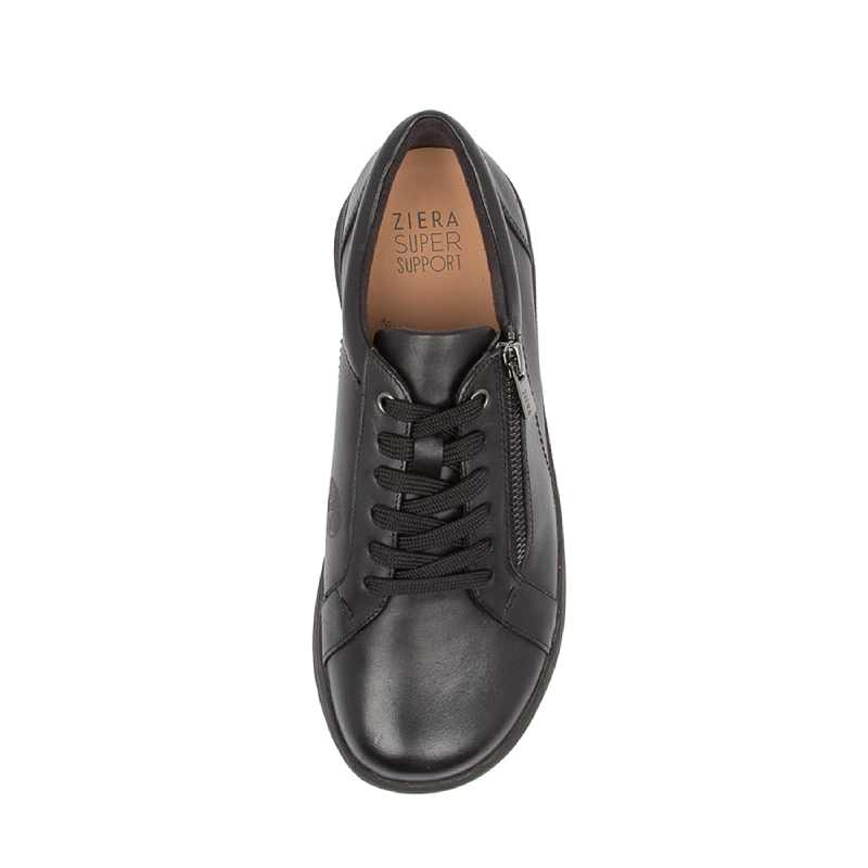 Ziera solar black wide fit lace up