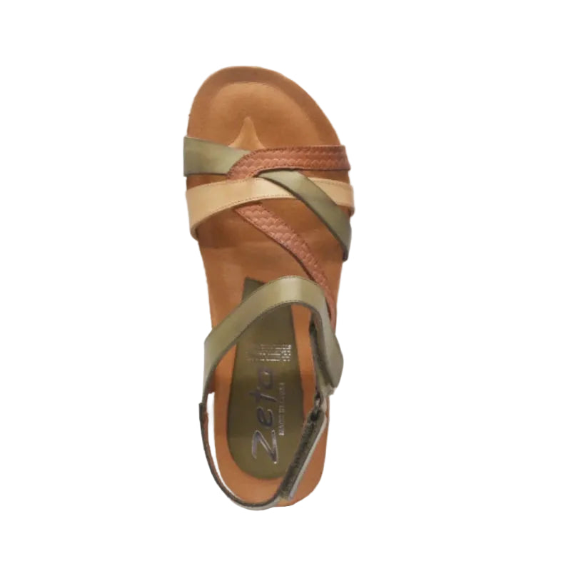 zeta ocean olive colour womens sandal