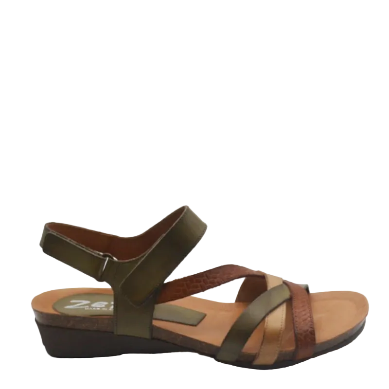 zeta ocean olive colour womens sandal