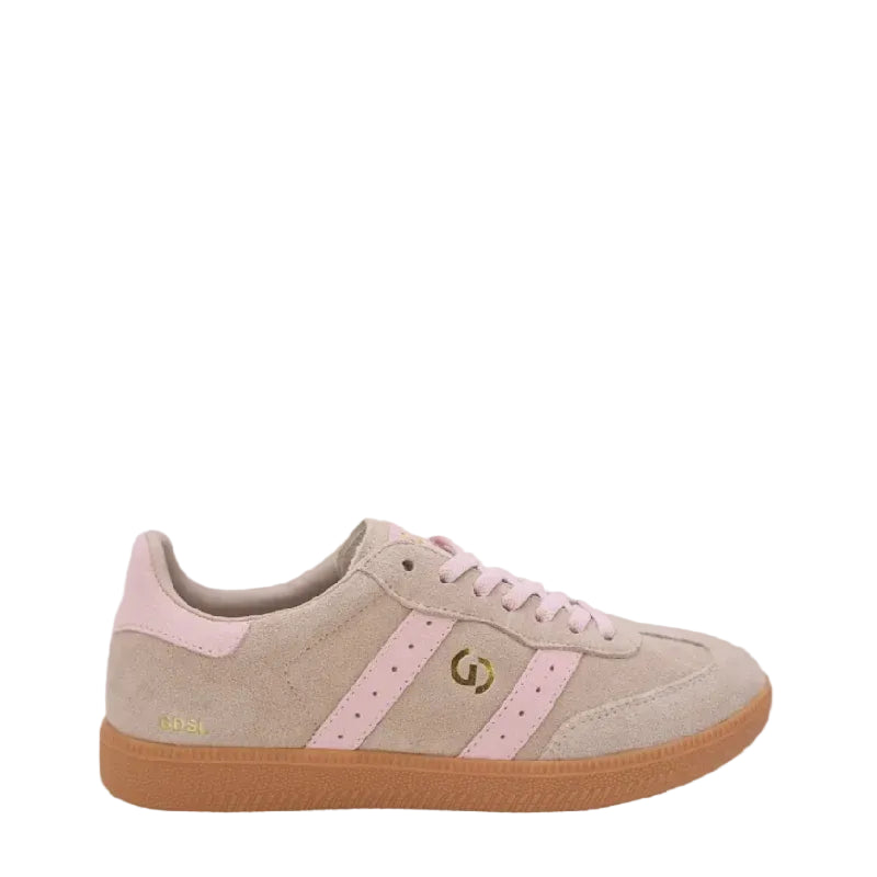 goodsole parallel tropical taupe/pink suede womens sneaker