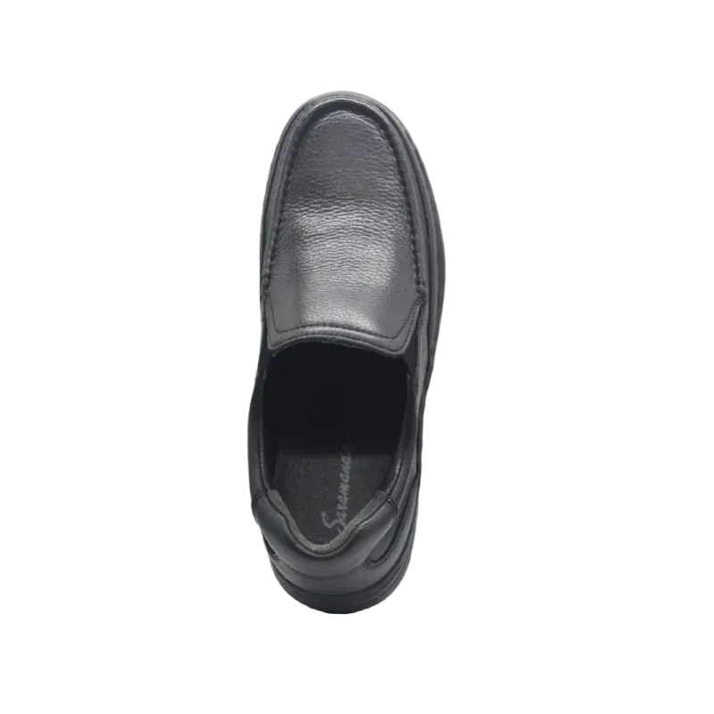 Saramanda sling black mens leather slip on