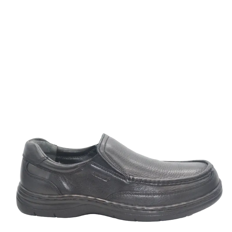 Saramanda sling black mens leather slip on