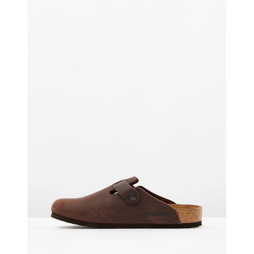 Birkenstock boston brown slide